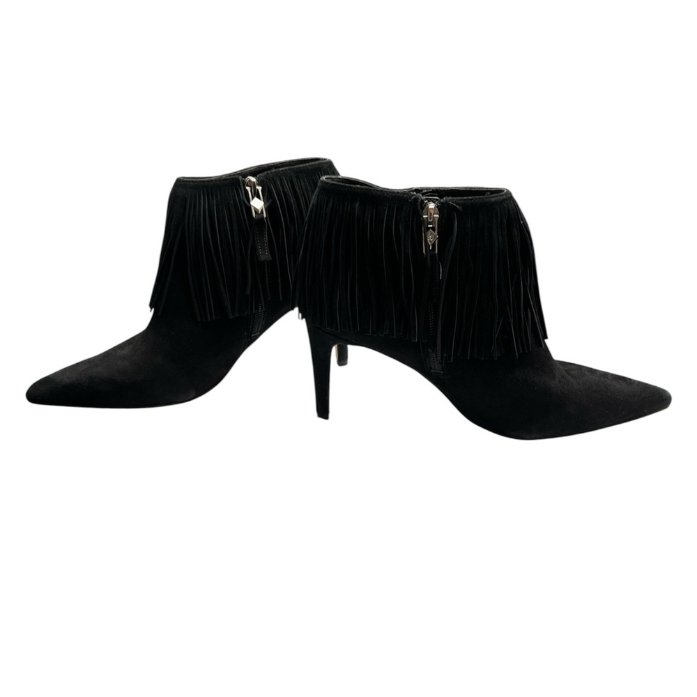 Sam Edelman Black Fringe Ankle Boots